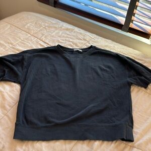 Marine layer short sleeve sweatshirt top black size large